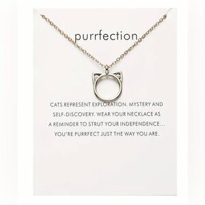 NEW … “PURRFECTION” Necklace With Inspirational Card